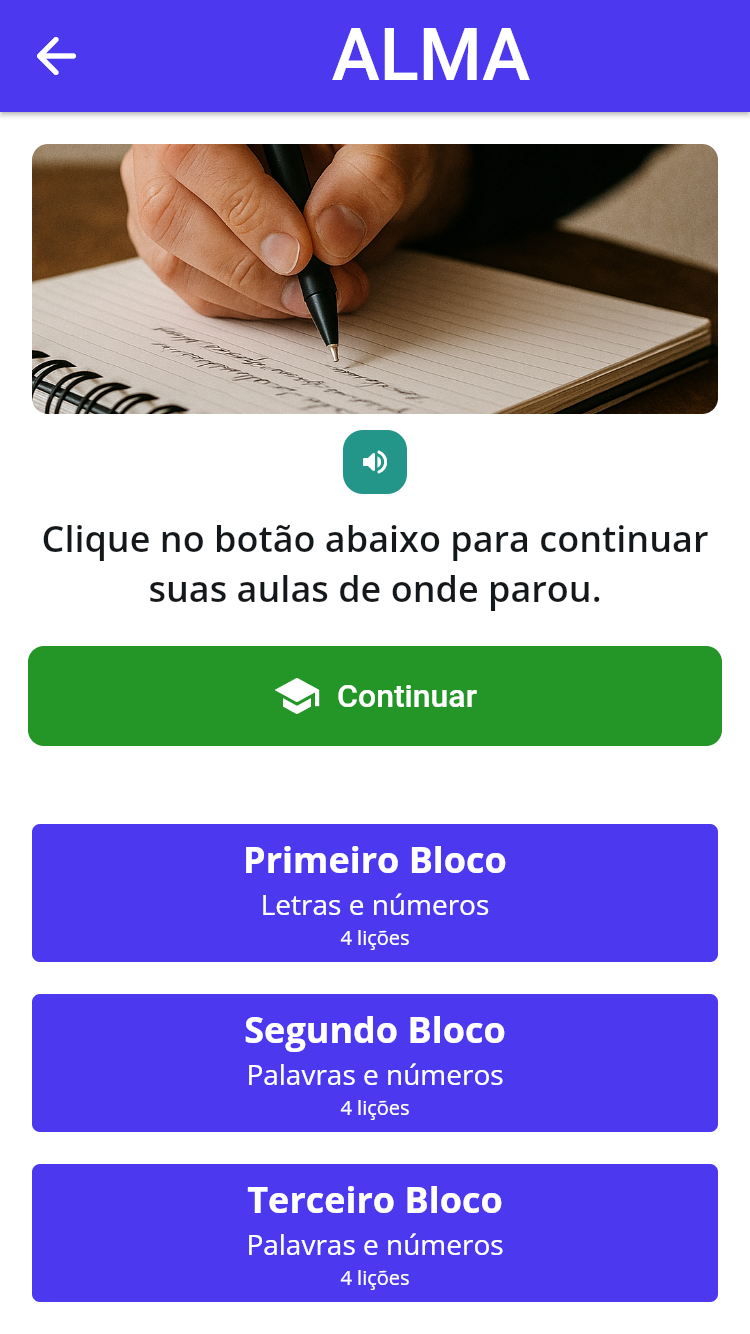 Tela 2 — Módulo de aprendizagem