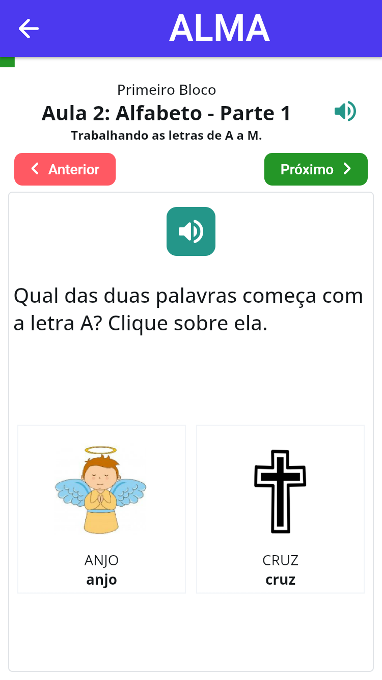 Tela 3 — Atividades interativas